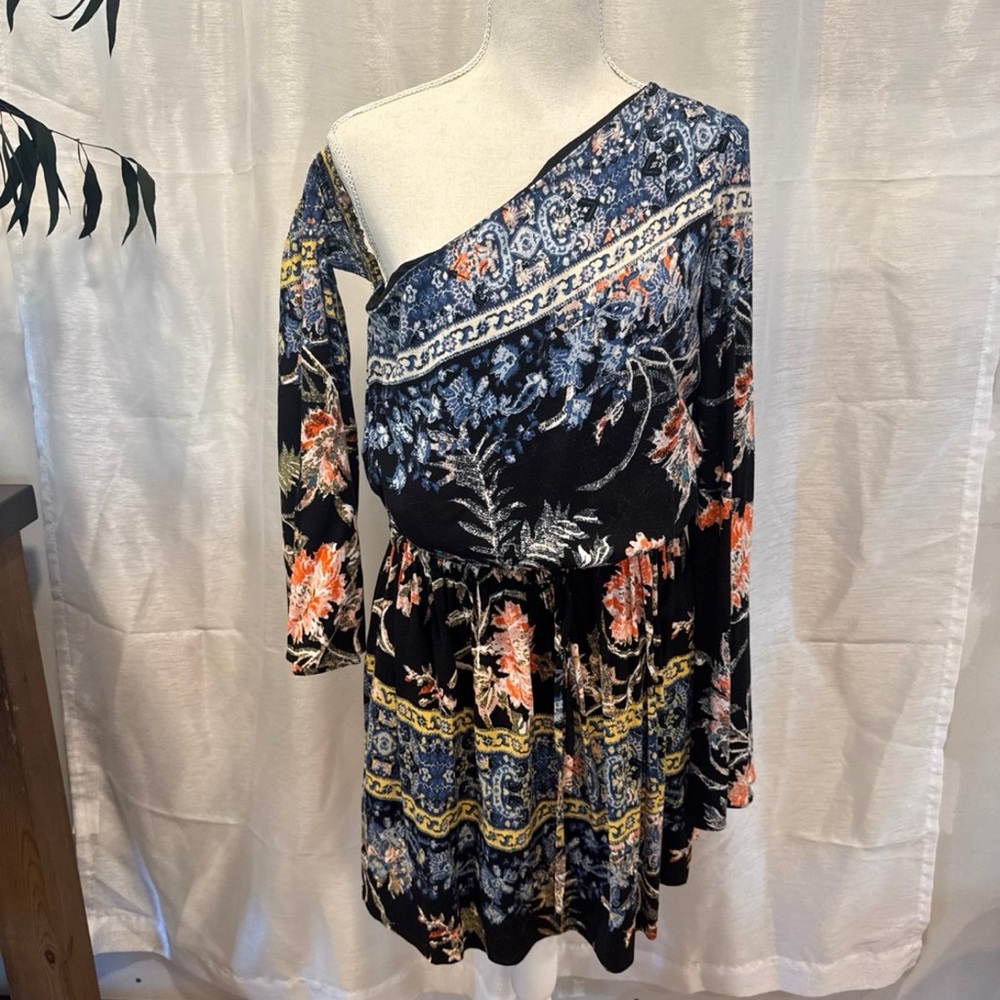 Free people Floral One-Shoulder Dress